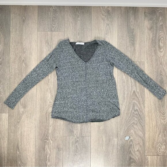 Urban Outfitters Project Social T Debbie Top Knit V-Neck Long Sleeve Gray XS - Picture 5 of 13